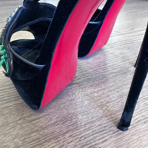 Christian Louboutin Yazeflirt Alta Sandals w/Stiletto Heel - Limited Edition 055 - Picture 7 of 13